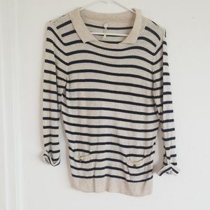 Margaret O'Leary blue and white striped sweater